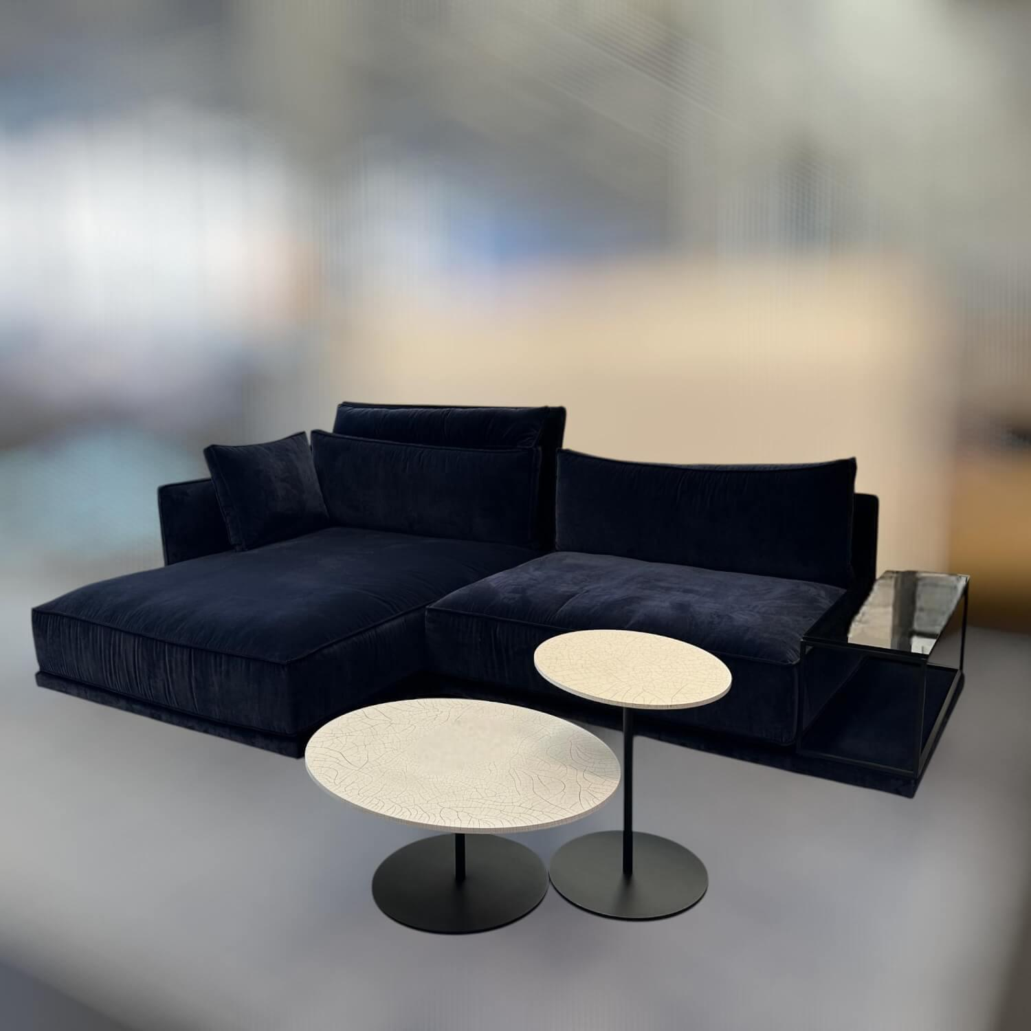 IP Design - Sofa Cube Lounge Stoff City Velvet CA7832/059 Mit Tisch Und Klappbarer Lehne - 8