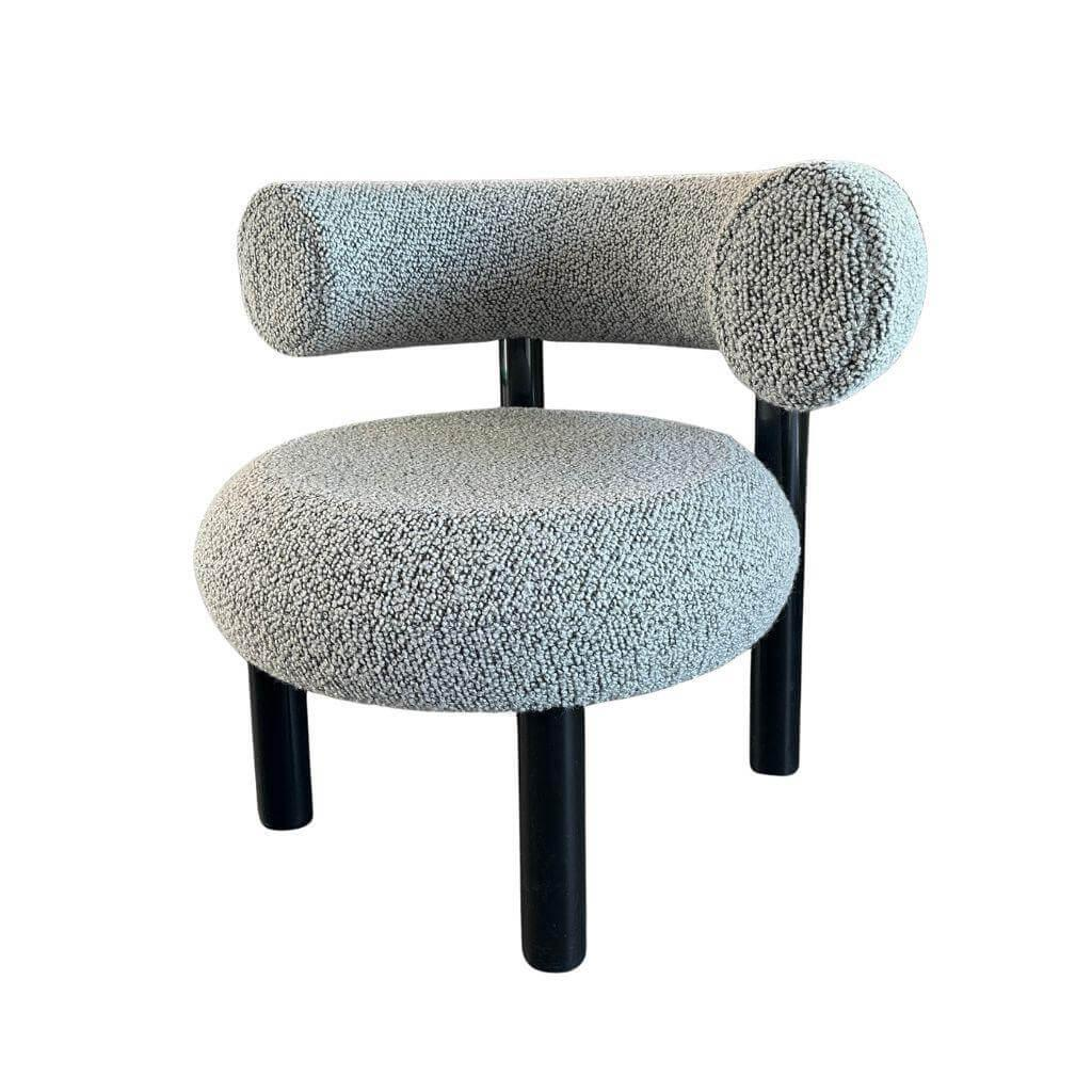 Tom Dixon - Sessel Fat Lounge Stoff Storr 0612 D Grau Gestell Stahl Schwarz - 1