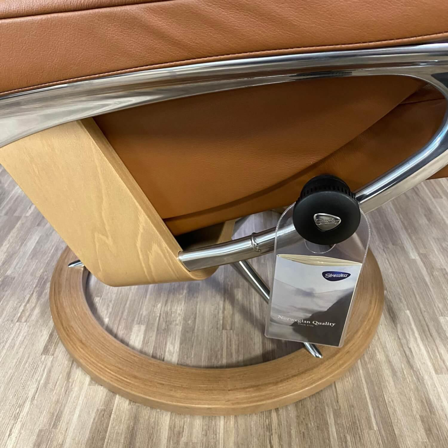 Stressless - Stressless Sessel mit Hocker Mayfair M Leder Paloma Cooper Signature Eiche - 10