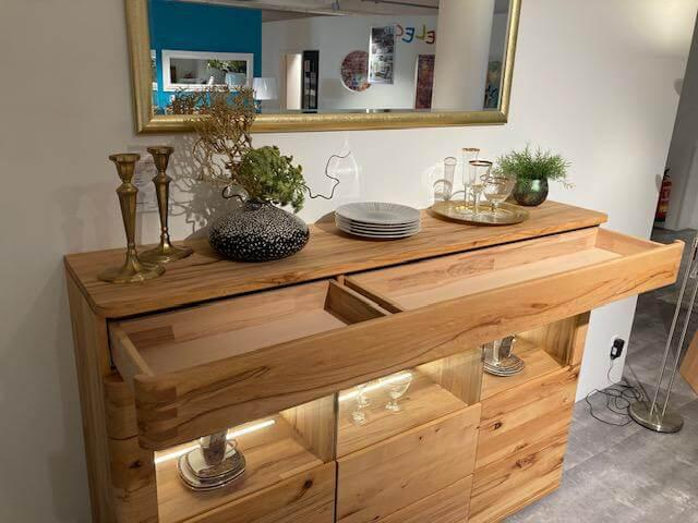 Natura - Sideboard Cartago Soft Astbuche Massiv Natur Geölt - 4