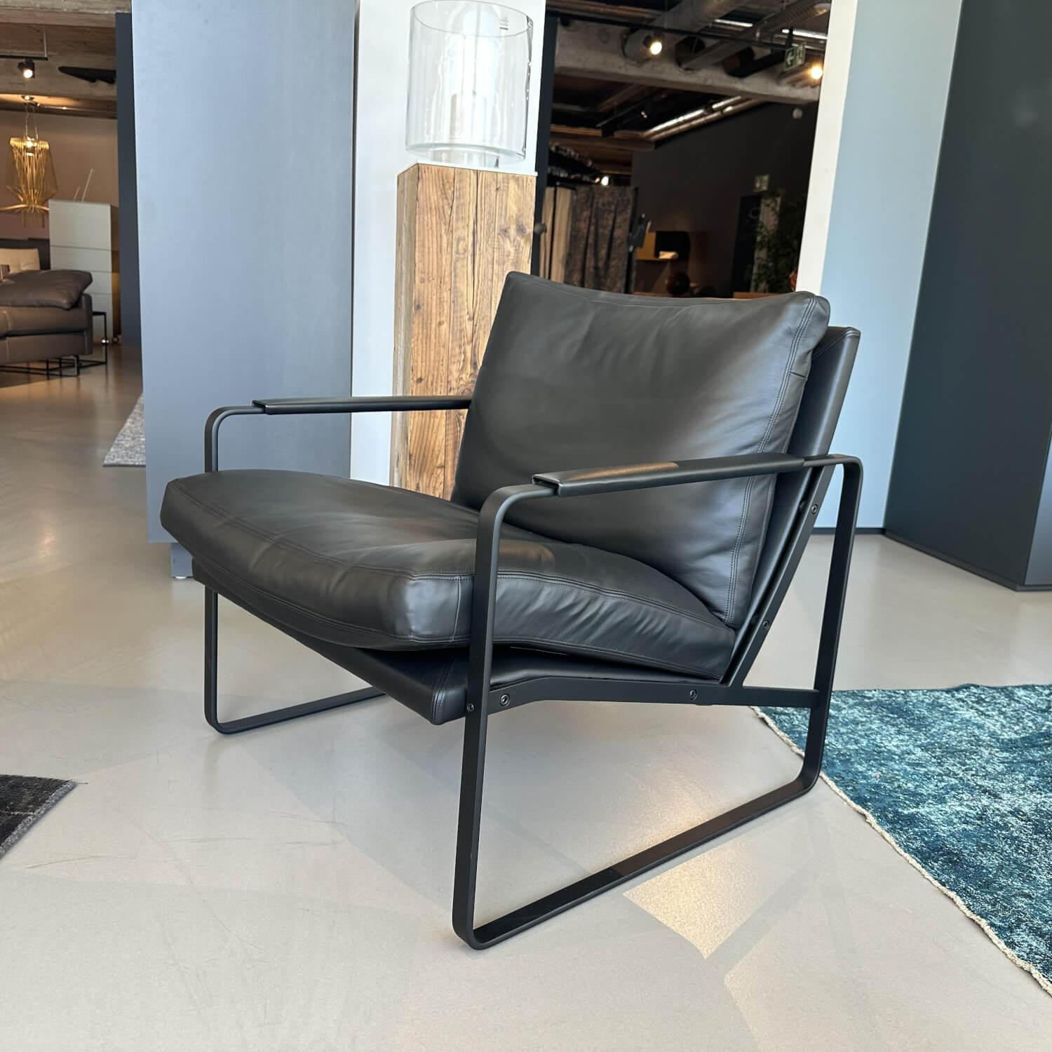 Walter Knoll - Sessel Fabricius Black Edition Leder Classic Black Schwarz Gestell Matt Schwarz - 4