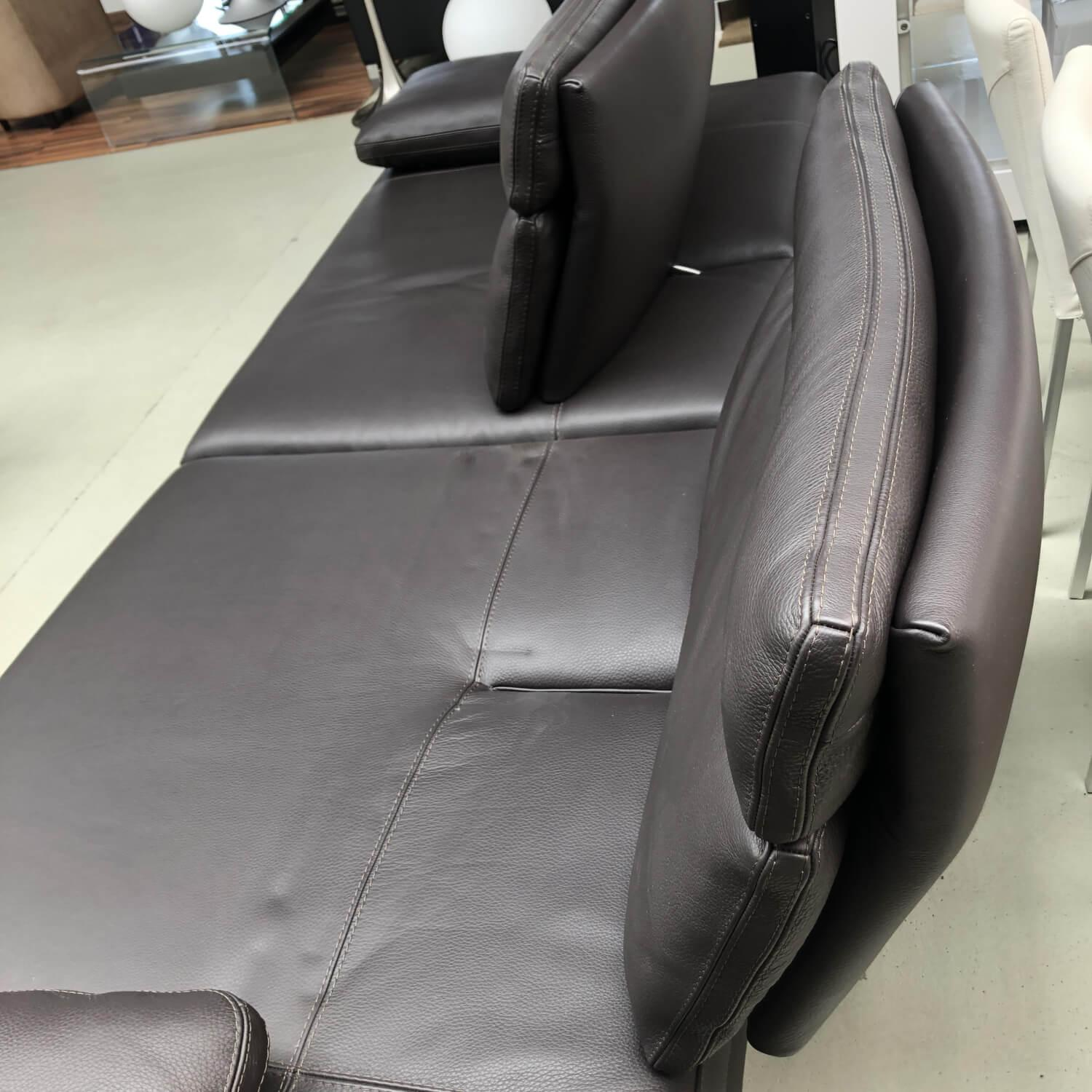 Cierre - Sofa Jack Leder Schwarz mit Kissen und Funktion - 8