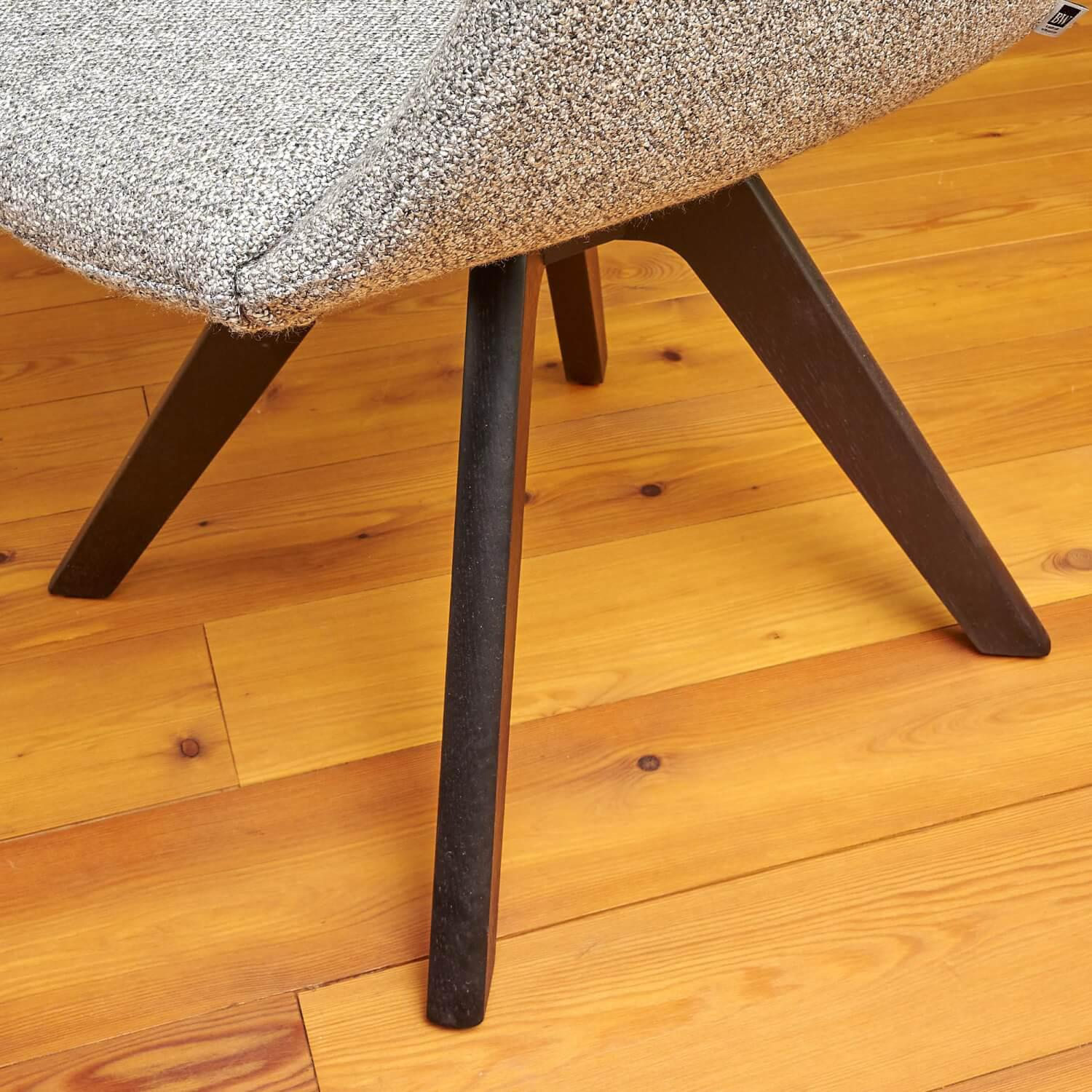 Bielefelder Werkstätten - Stuhl Cara Mit Armlehnen Stoff Mara BW 1763 383 Grau Gestell Eiche Schwarz Gebeizt - 8