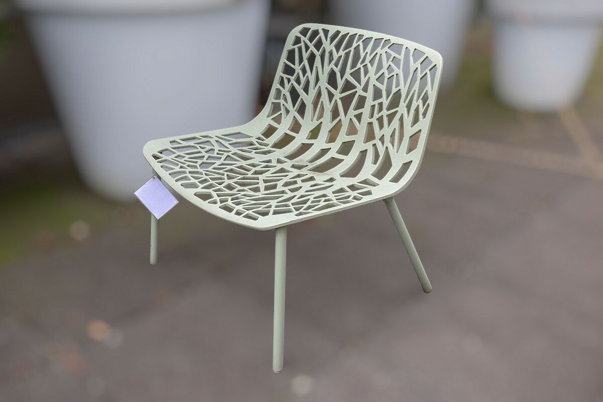 Fast - 2er Set Outdoor Loungesessel Forest Aluminium Pulverbeschichtet Grüner Tee Grün  - 3