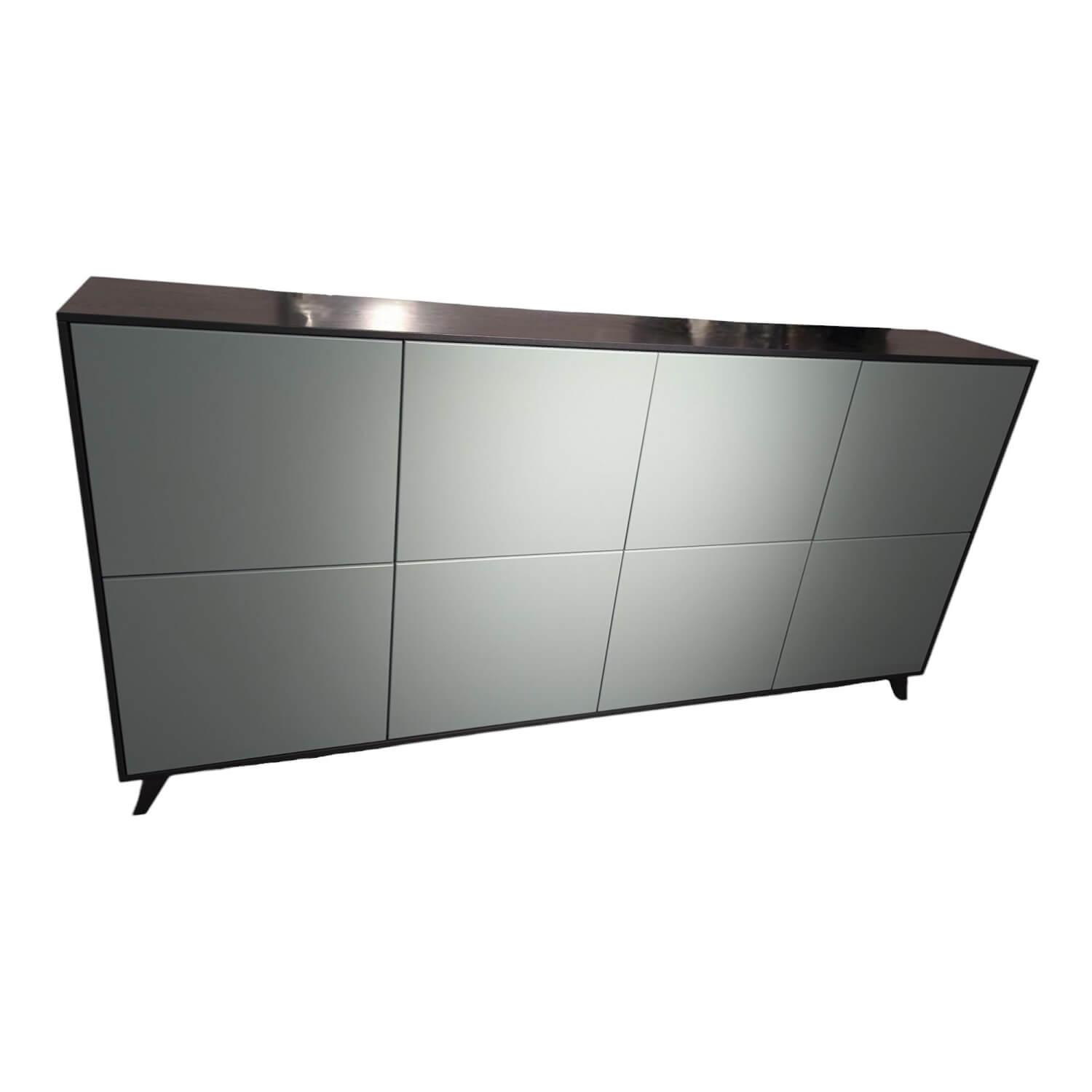 Rietberger Möbelwerke - Highboard Lotus Lack Agave Grau Rahmen und Füße Eiche Graphit - 1