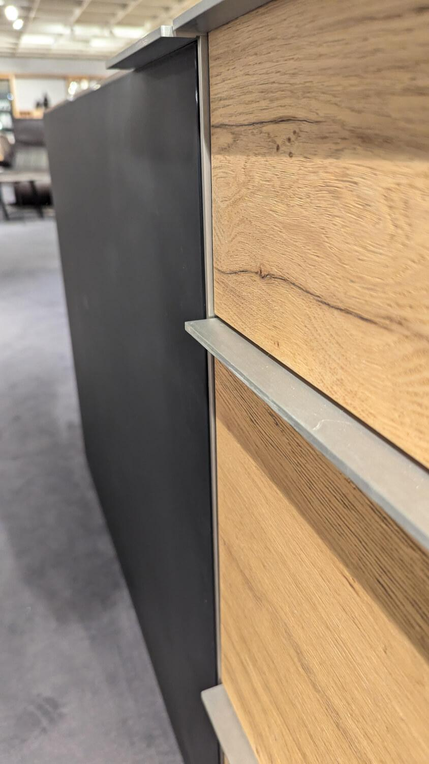 Voglauer - Sideboard V Alpin AS22L A L Eiche Altholz Und Colorglas Anthrazit - 3