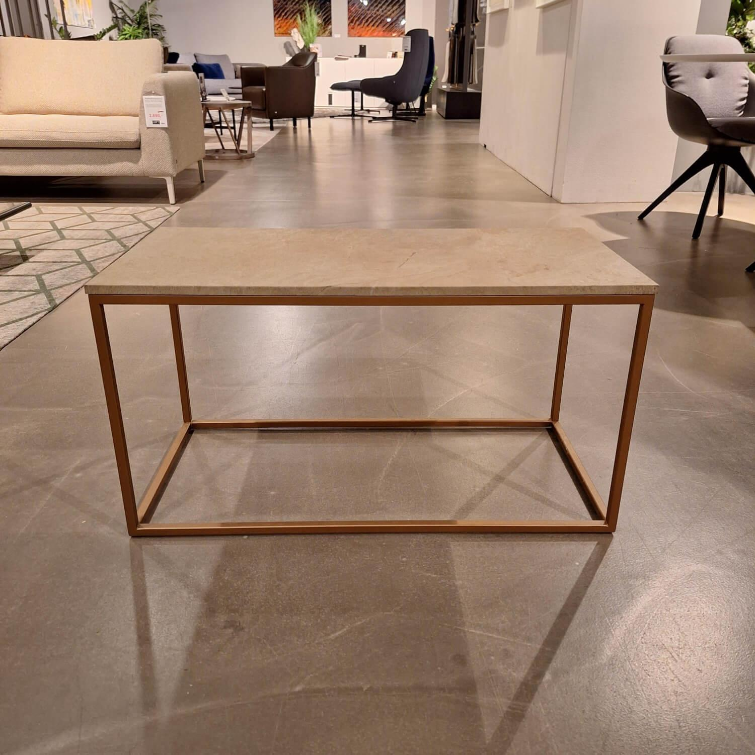 Rolf Benz - Coffee Table 985 MDF Coated With Real Stone Veneer With Sandstone Frame Bronze Colored - 2