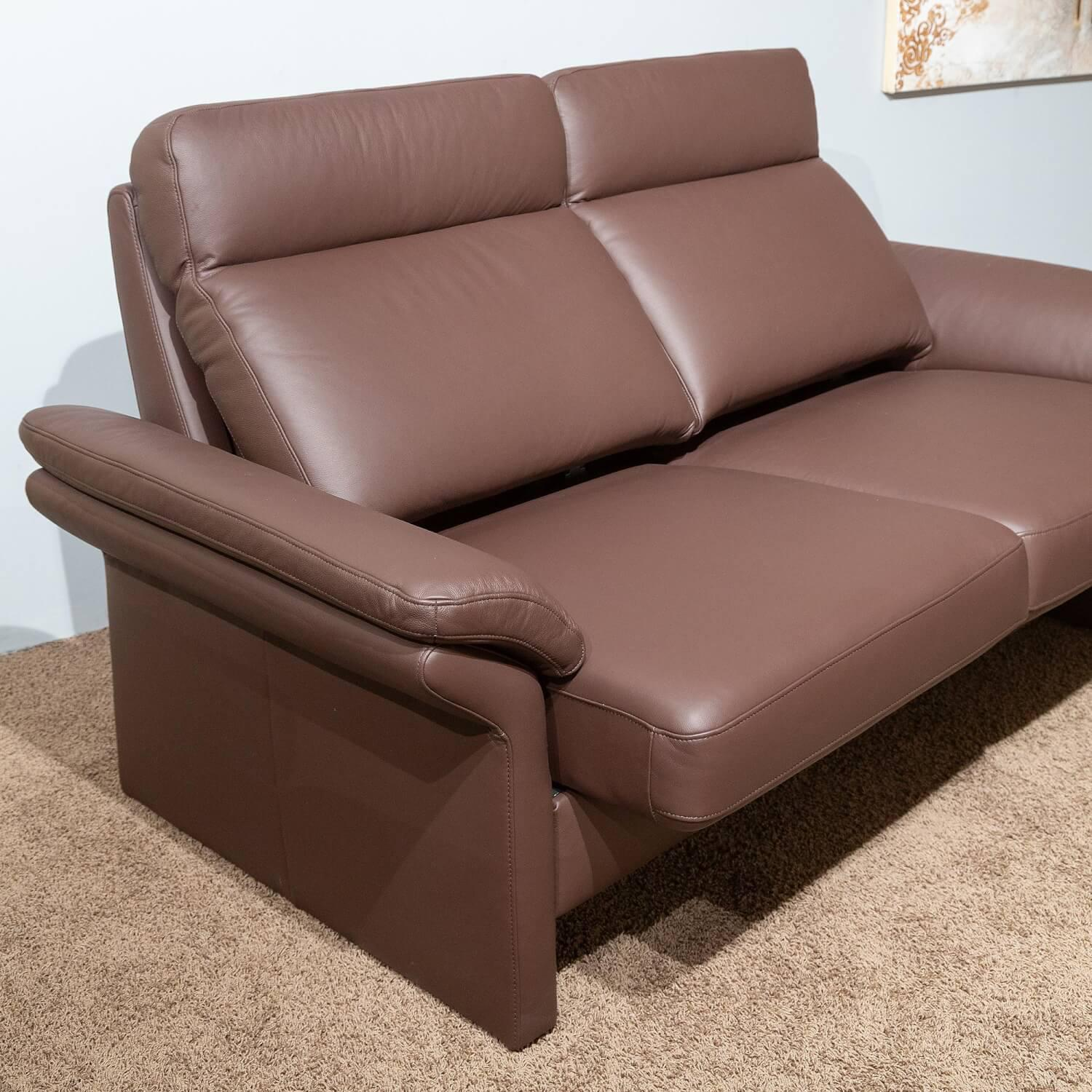 Sofa Madeira 2,5 Sitzer Bezug Leder Soft Line Chocolate Braun Mit Movefunktion