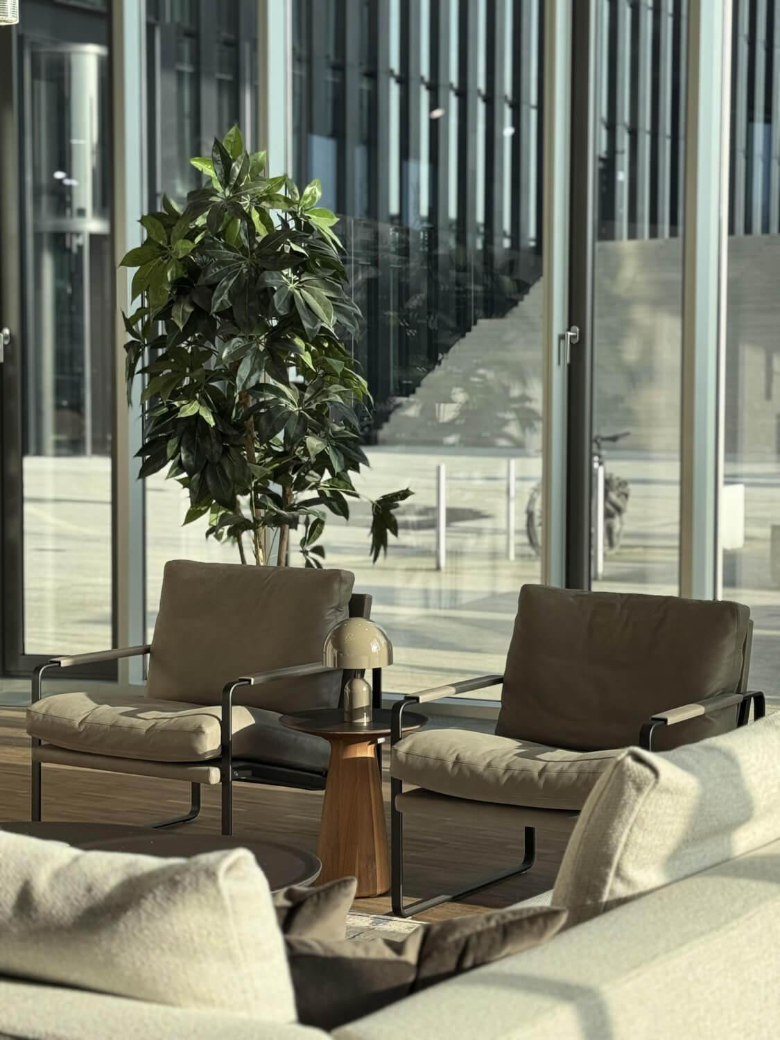 Walter Knoll - 2er-Set Sessel Fabricius Leder Vintage Nutmeg Braun Gestell Schwarz - 3