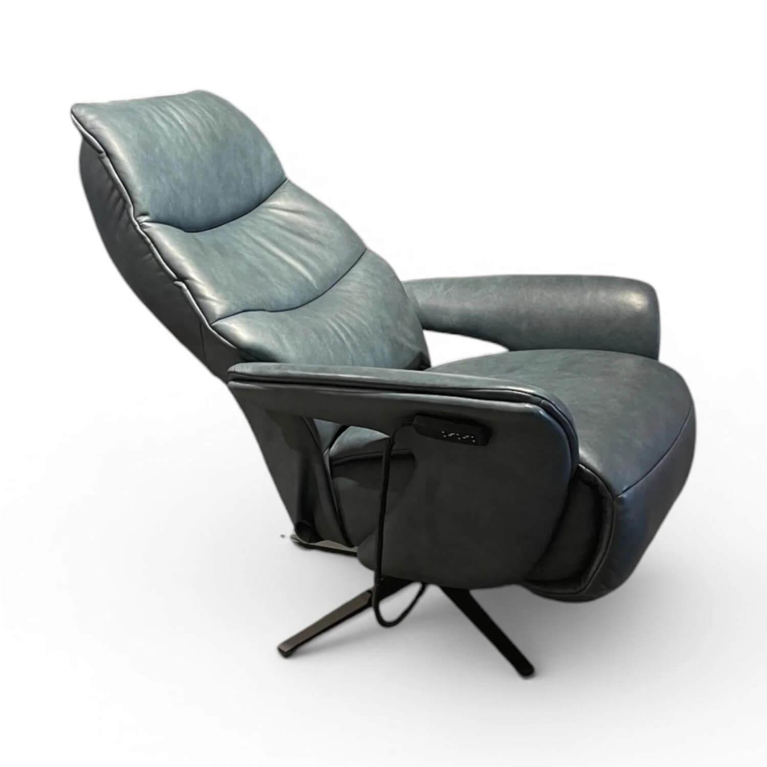 himolla - Sessel 7052 Easy-Swing L Leder Eleganza Türkis Sternfuß Metall Anthrazit Pulverbeschichtet Inkl. 2-Motorig Verstellfunktion - 2
