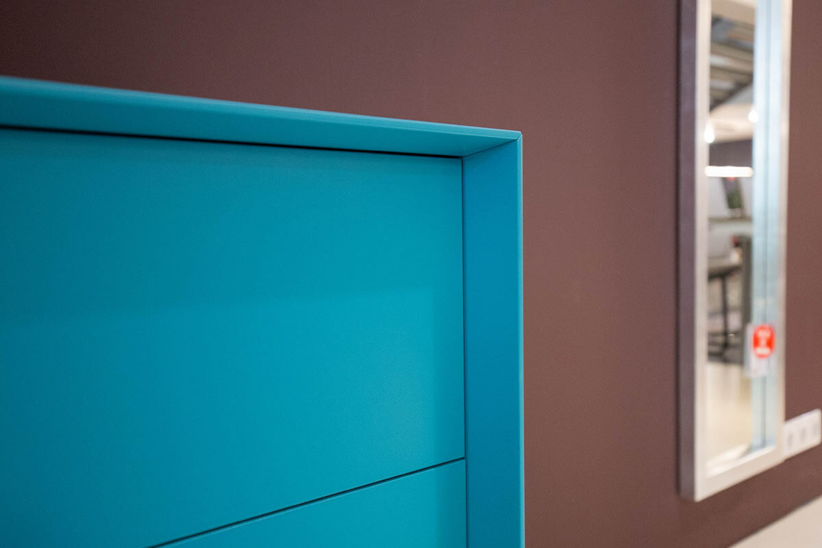 Möller Design - Kommode Rag Box K120 Lack Matt 333 Petrol Blau Mit 3 Schubladen - 5