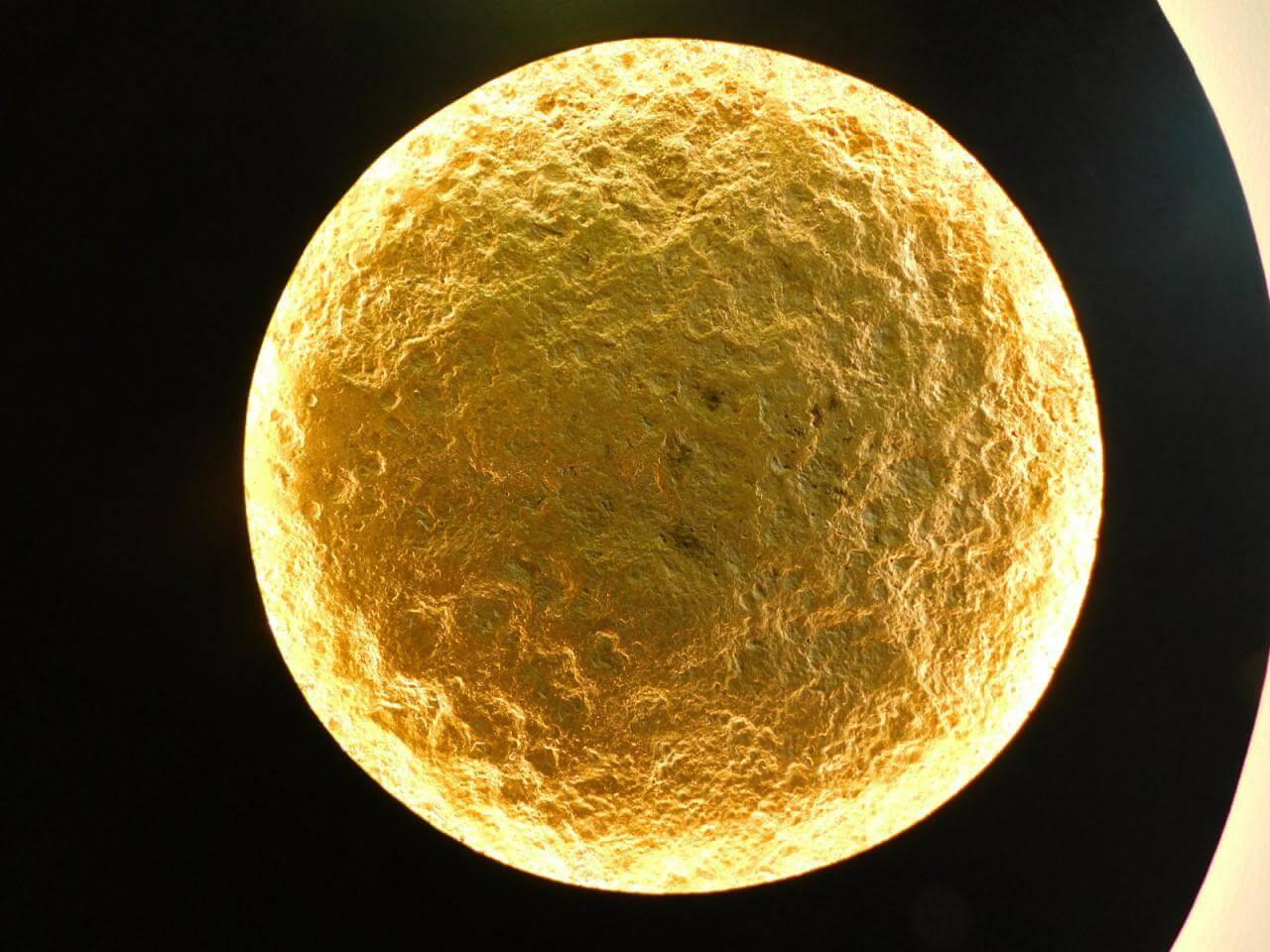 Holländer - Wandleuchte Luna Rund Groß Eisen Braun Schwarz Gold - 5