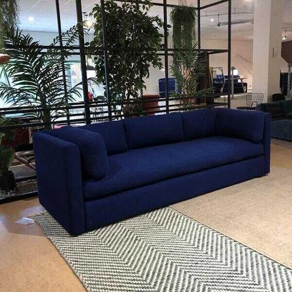 Sofa Dreisitzer Hackney Stoff Tonus Blau