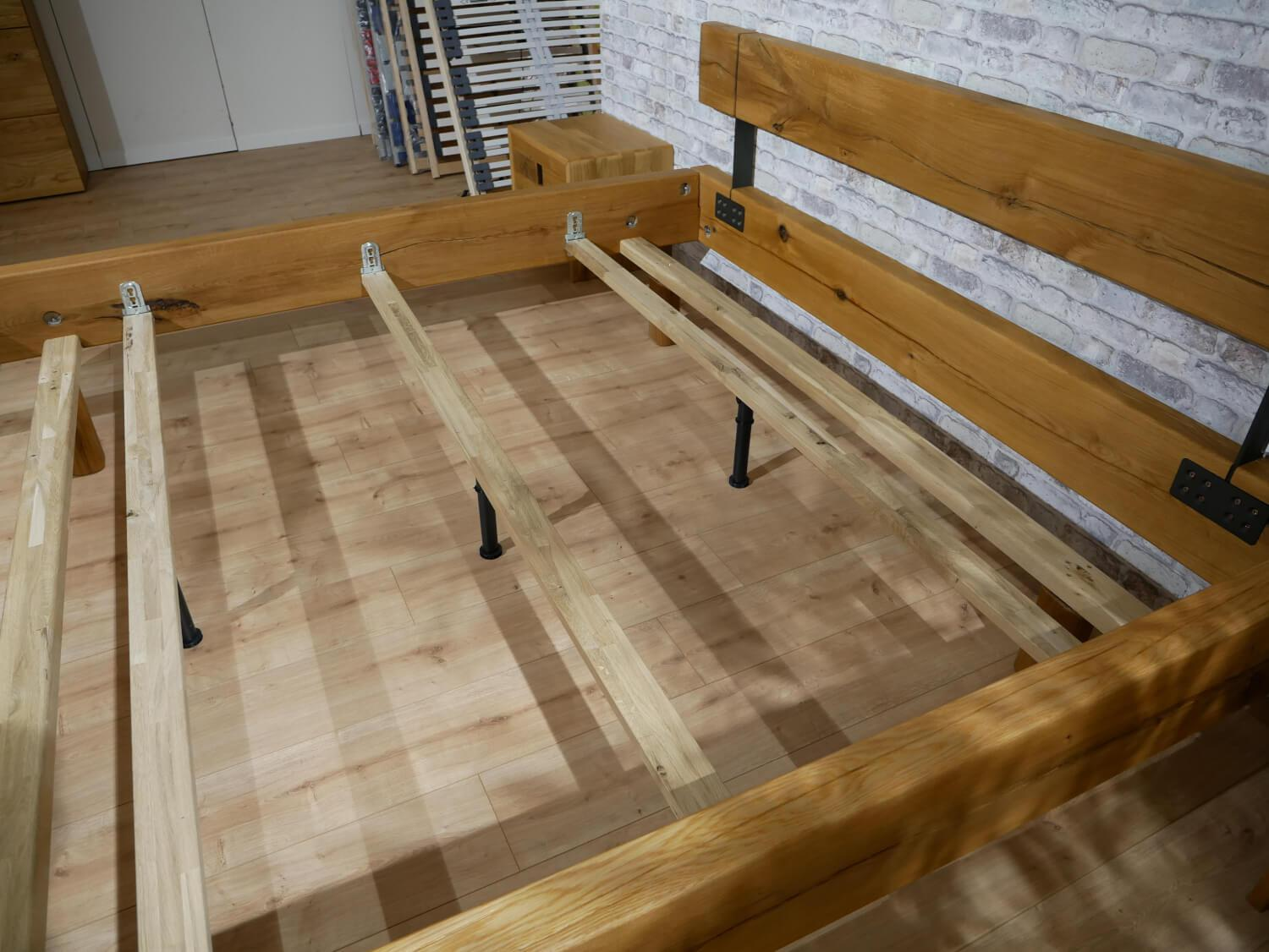 Natura - Balkenbett HHK-Fagus Balkenbett Baltimore Wildeiche Natur mit 2 Kommoden - 2