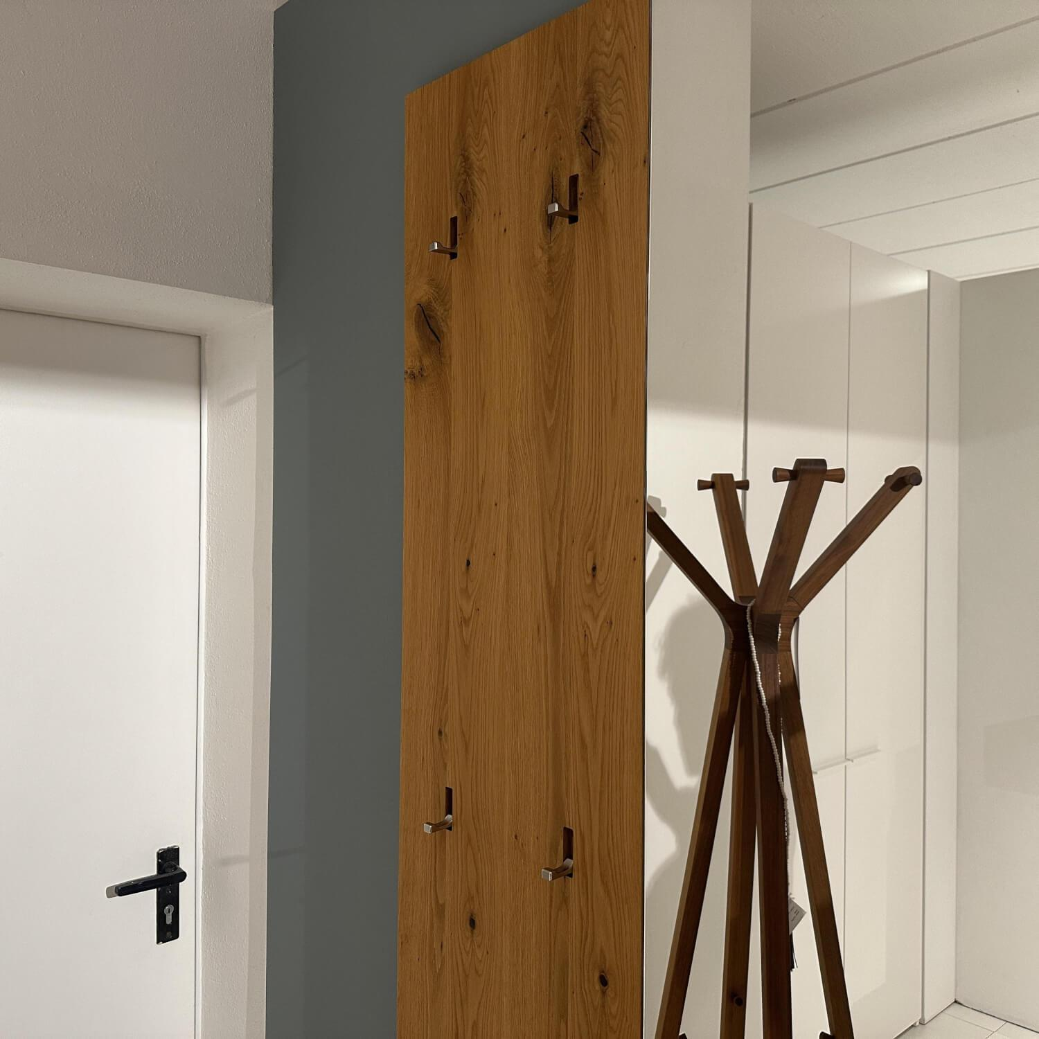 Team 7 - Garderobe Cubus Eiche Wild Naturöl Sitzauflage Leder Mittelgrau - 3