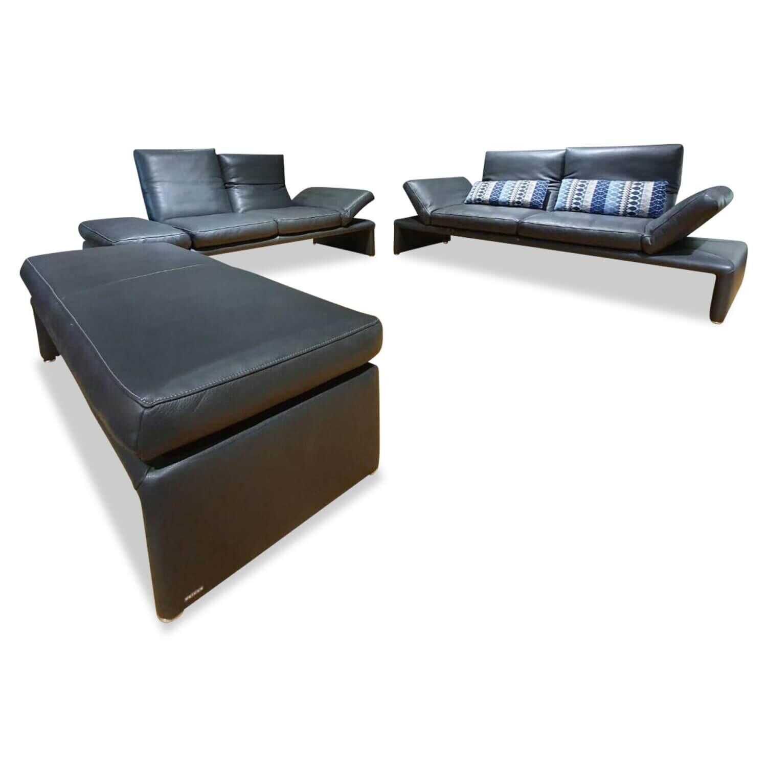 koinor-garnitur-raoul-leder-grau-2-sofas-hocker-2683ed8e32d5 Koinor - Garnitur Raoul Leder Grau 2 Sofas Hocker - 1