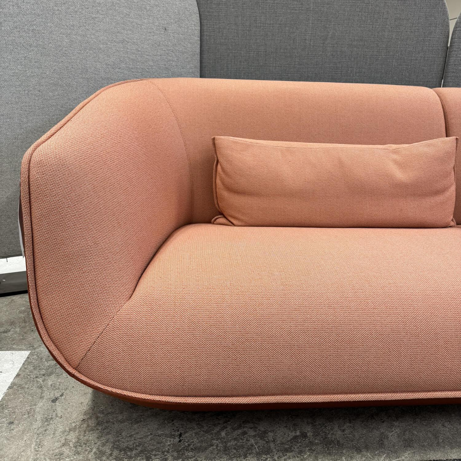COR - Sofa Nook 36311 Innen Stoff 10071 Grapefruit Rosa Rot Außen Stoff 7203 Terrakotta Rot Braun Mit Kissen - 6