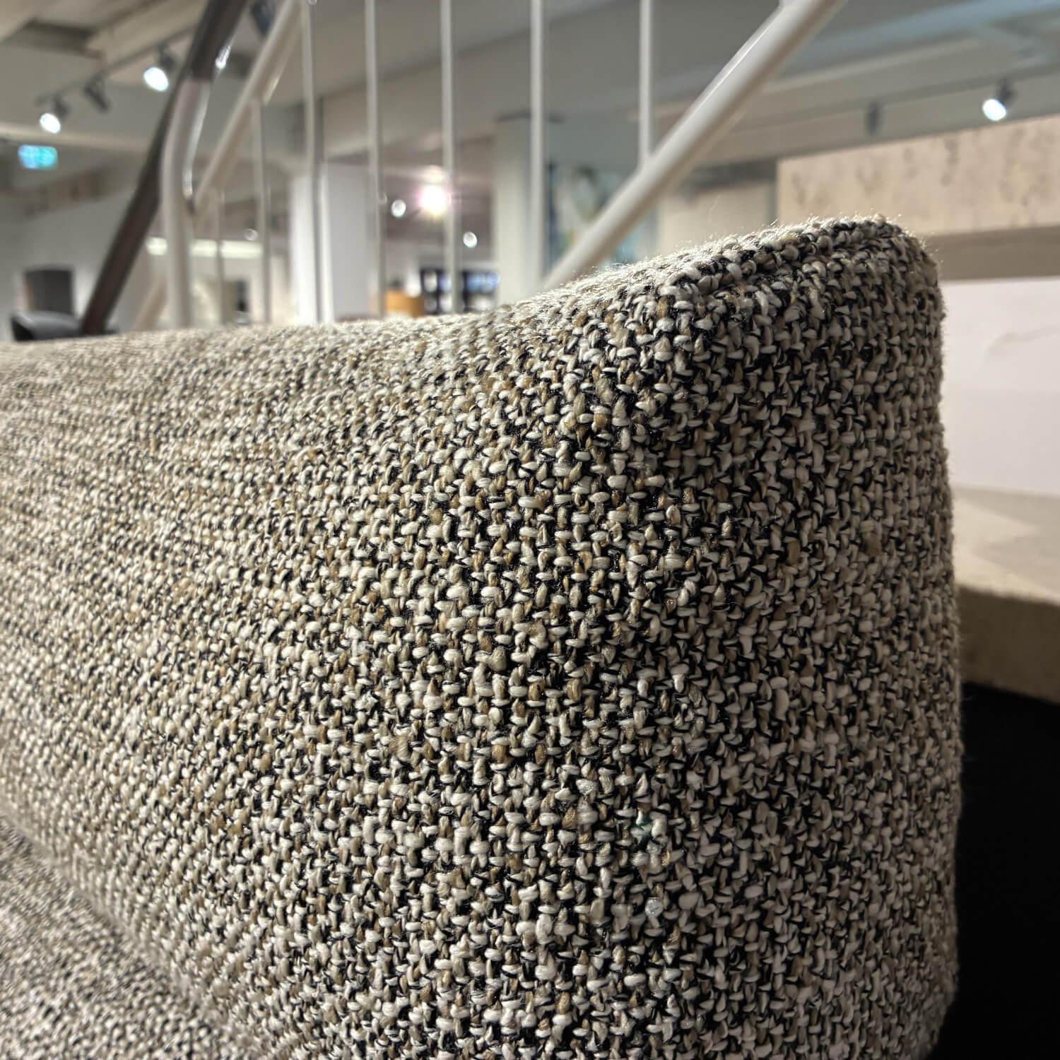 Leolux - Ecksofa Enna Stoff State 011 Rice Beige Braun Gestell Epoxy E2200 Nuit Silk Matt Schwarz - 6