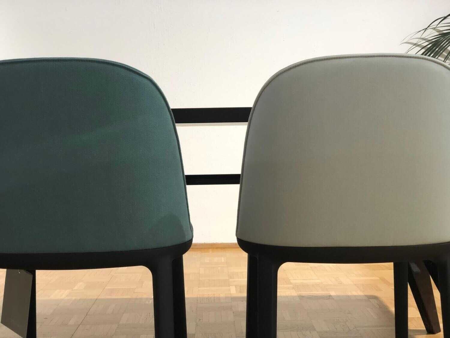 Vitra - Esstischgruppe Tisch EM Table Jean Prouvé mit 6 Softshell Side Chairs - 10