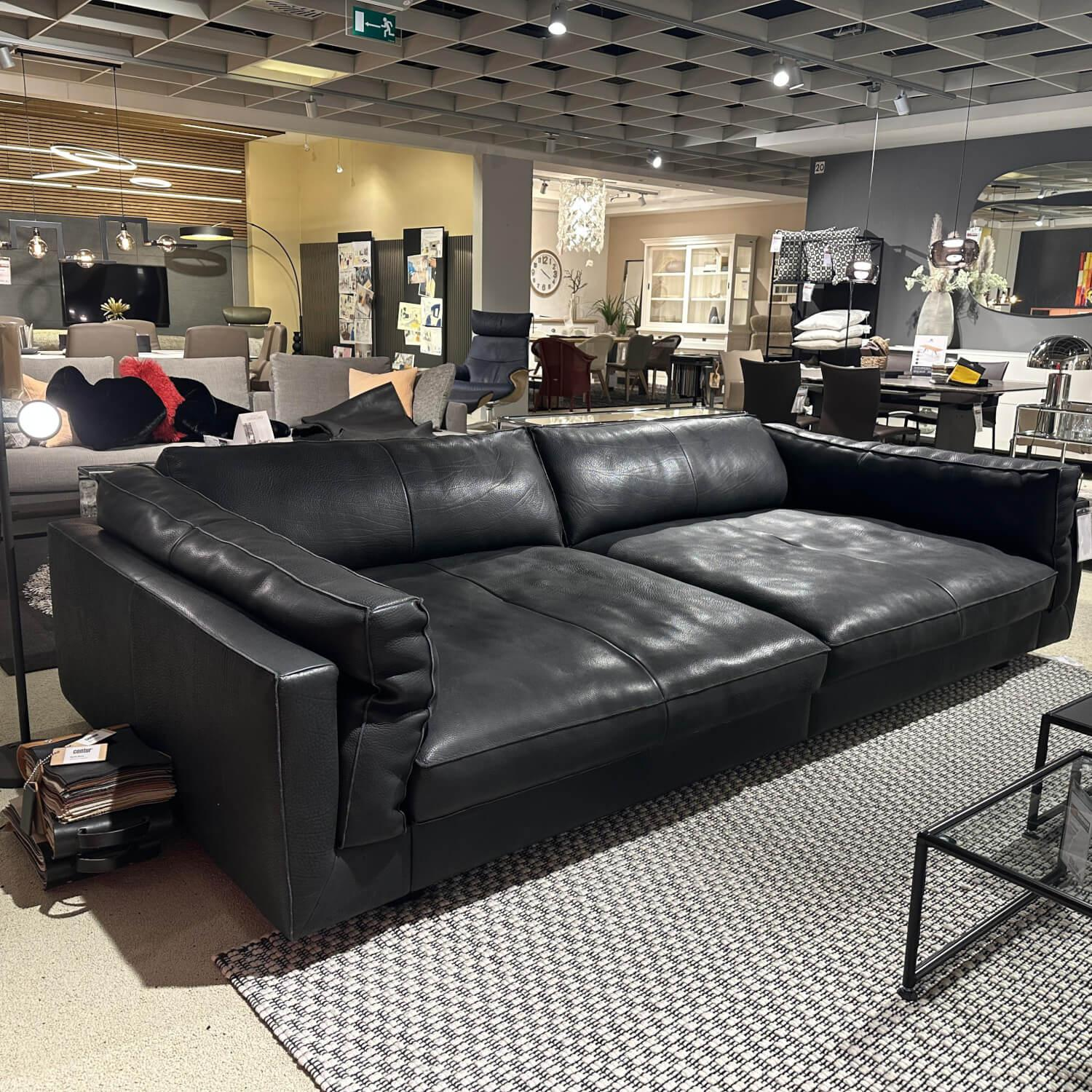 Contur - Sofa Aprino 3 3219 Leder Angus 66101 Black Schwarz Füße 931 Schwarz - 8