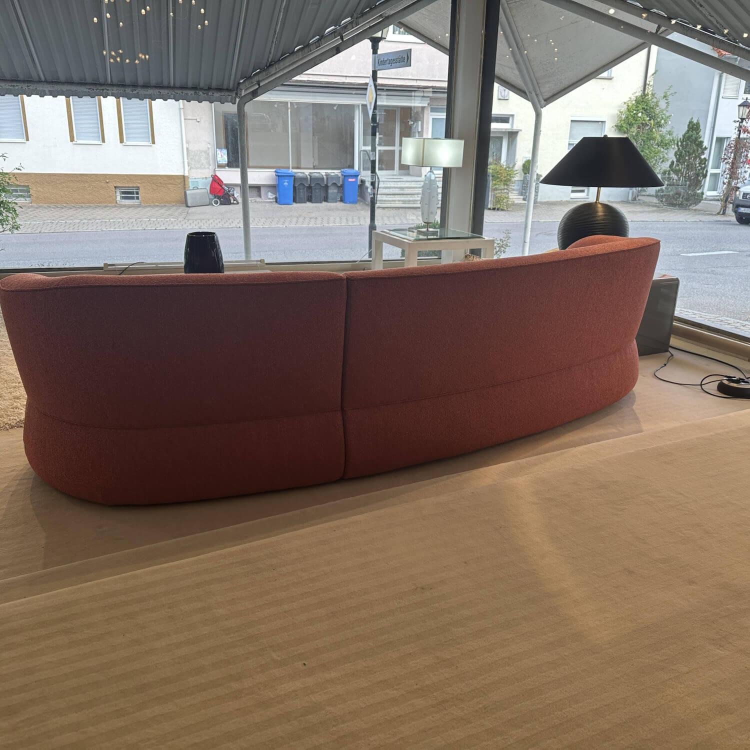 Bielefelder Werkstätten - Aktionspreis: Sofa Nimbo Stoff Prince 285 Rot Füße Mit Stoff Bezogen - 3