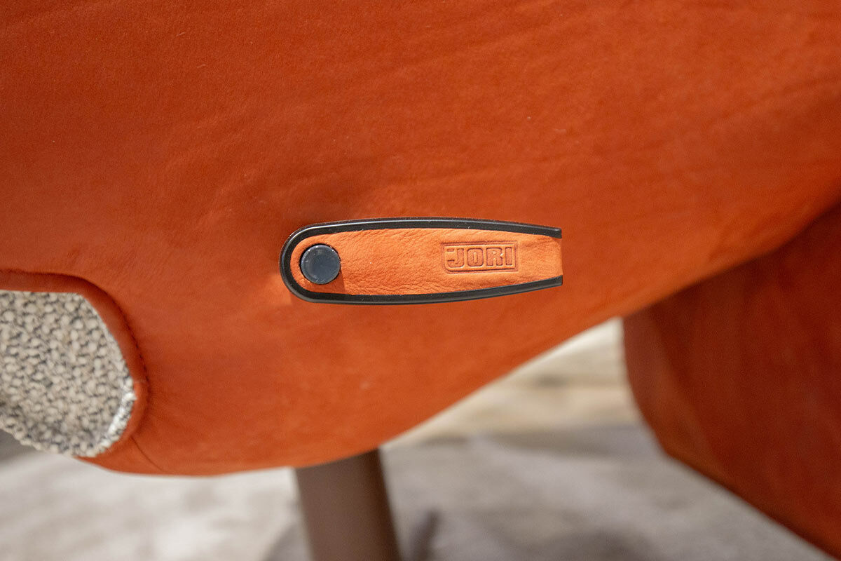 Jori - Relaxsessel Daydreamer Mono-Move Medi Innen Stoff Thuile C0001 Cremeweiß Außen Leder Nubuck Rosso Orange - 10