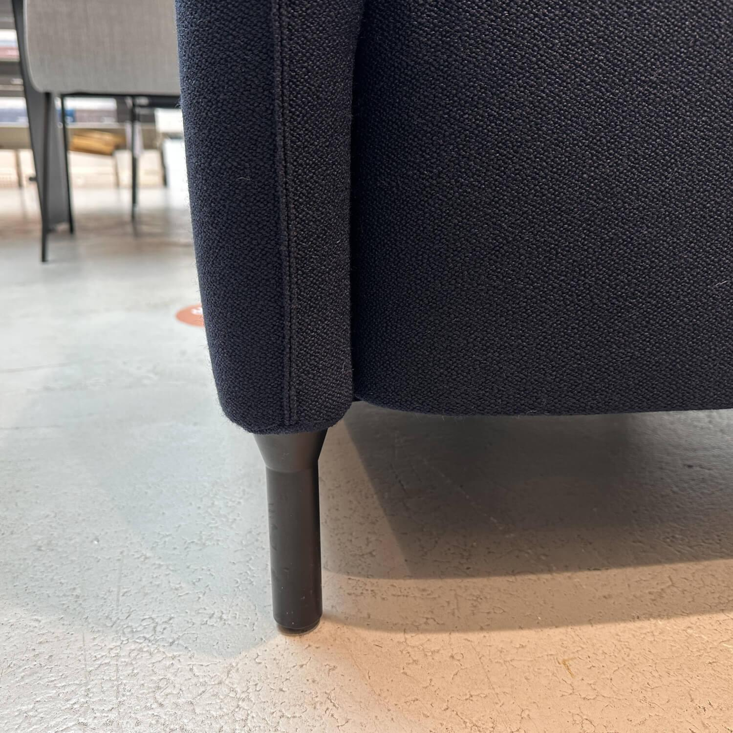 Ligne Roset - Sessel Hemicycle Stoff Vidar Nuit 786 Blau Füße Metall Schwarz Lackiert - 2