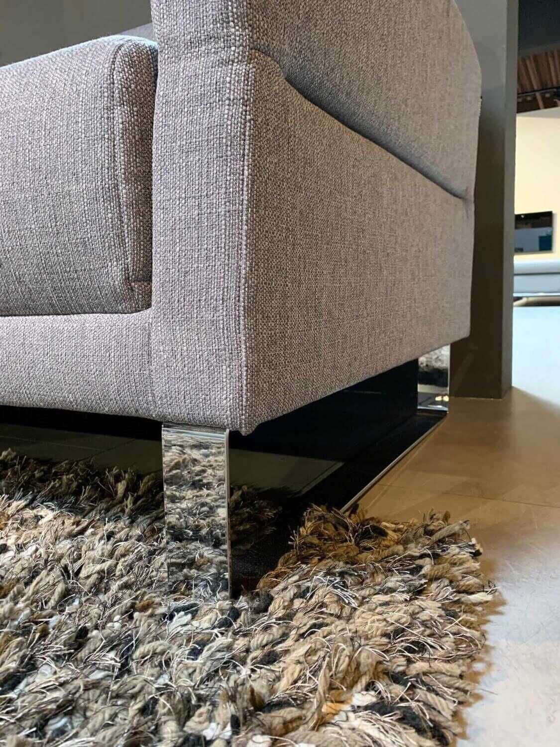 freistil Rolf Benz - Ecksofa Freistil 141 Stoff 1026 Grau mit Kopfstütze und Kissen - 8
