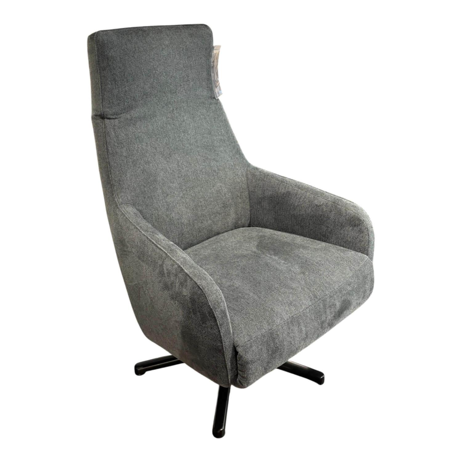 DFM - Sessel Ravi Stoff Clever 65 Grau Füße Schwarz mit 2 motorischer Verstellung - 1