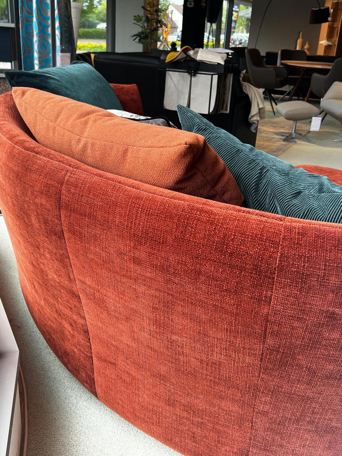 Bullfrog - Sofa Sofia Stoff Smoothie Rostbraun 15 28 Füße Metall Schwarz Pulverbeschichtet - 6