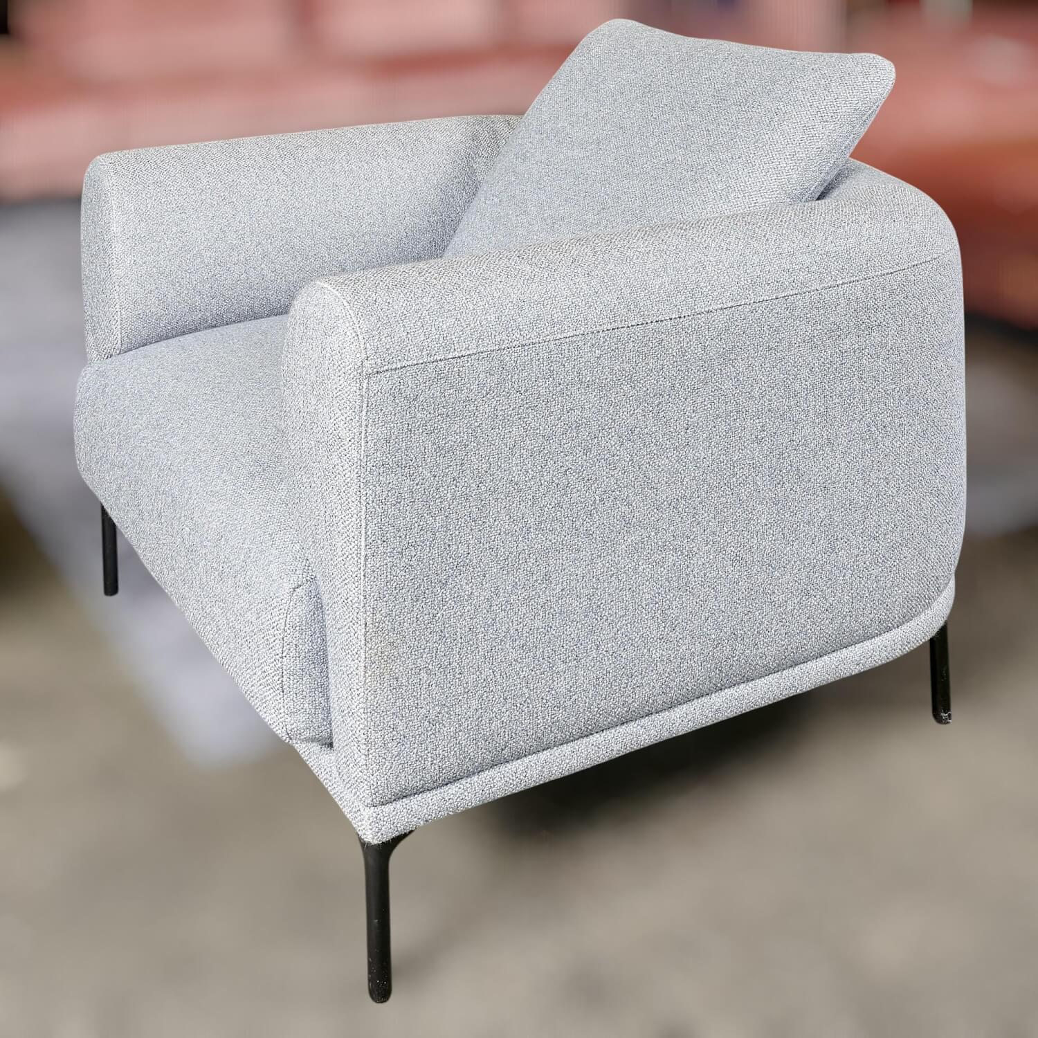 IP Design - Sessel Loop Stoff Mara IP1763-353 Grau Füße Metall Schwarz - 11