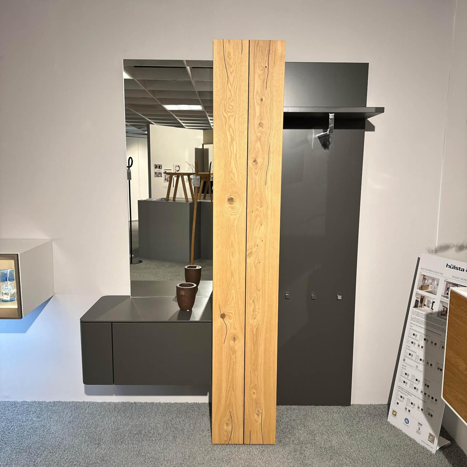 Hülsta - Garderobe Gentis Lack Grau Akzent Eiche Naturstamm - 5