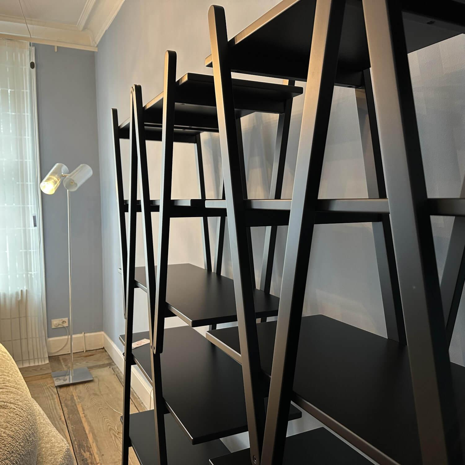 Cassina - 2er-Set Regal Nuvola Rossa Buche Schwarz Lackiert Zusammenklappbar - 3