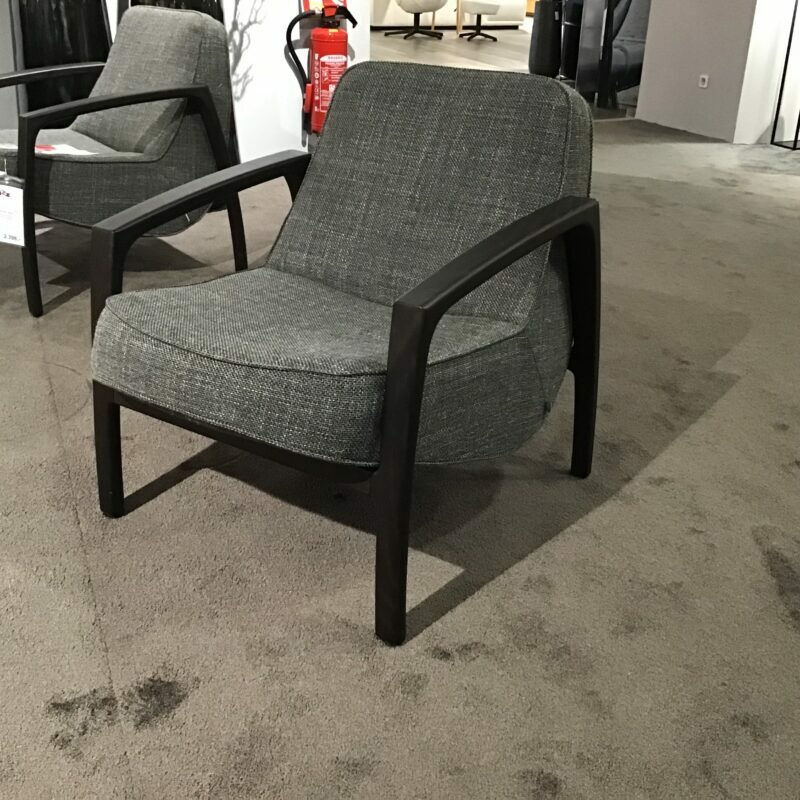 Jori - Sessel JR Lagom Textilgewebe Siena C0003 Grau Eiche Geflammt Schwarz - 2