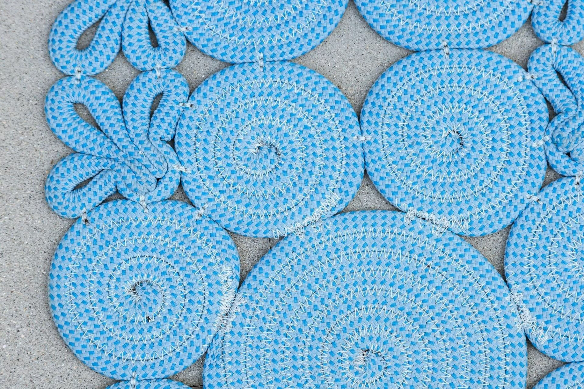 Paola Lenti - Outdoorteppich Spin TASN00B Stoff Fiordaliso Blu Chiaro T9857 Blau 198x198 - 5