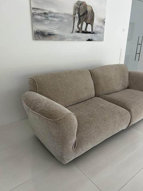 Edra - Sofa Grande Soffice Zweisitzer Stoff Tasty Soft T8575-21 Grau - 3