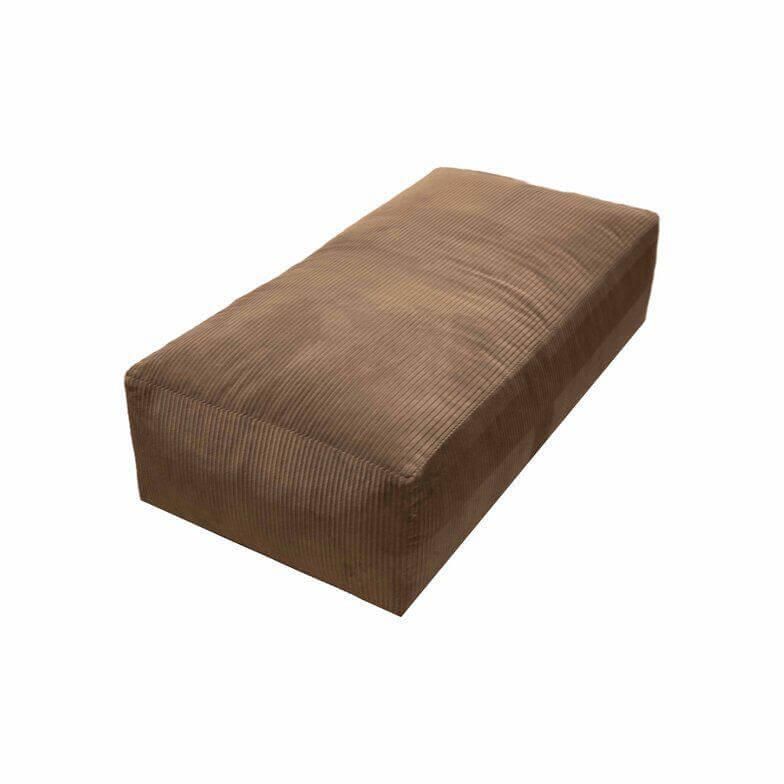 Poliform - Hocker Westside Soft Rechteckig Stoff Glasgow Tortora Braun Beige Basis Matt Braun Nickel - 1
