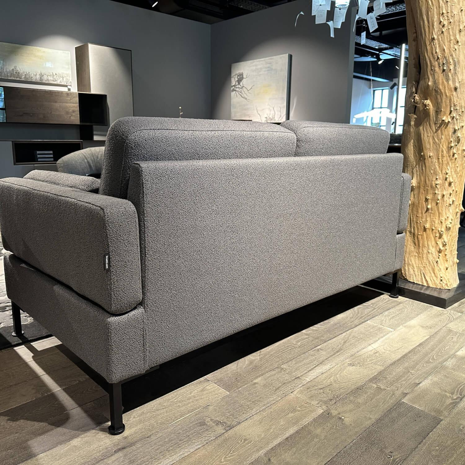 Brühl - Sofa Alba Stoff 5275 96 Grau Winkelfuß Schwarz Mit Klappbaren Armlehnen - 3