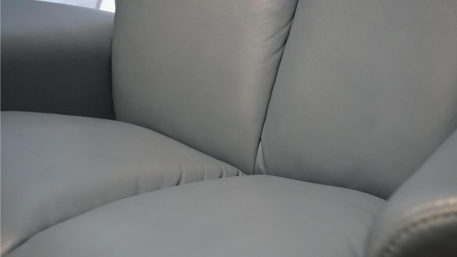 Stressless - Sessel Magic M Leder Paloma Grau Gestell Signature Schwarz Inklusive Hocker - 3