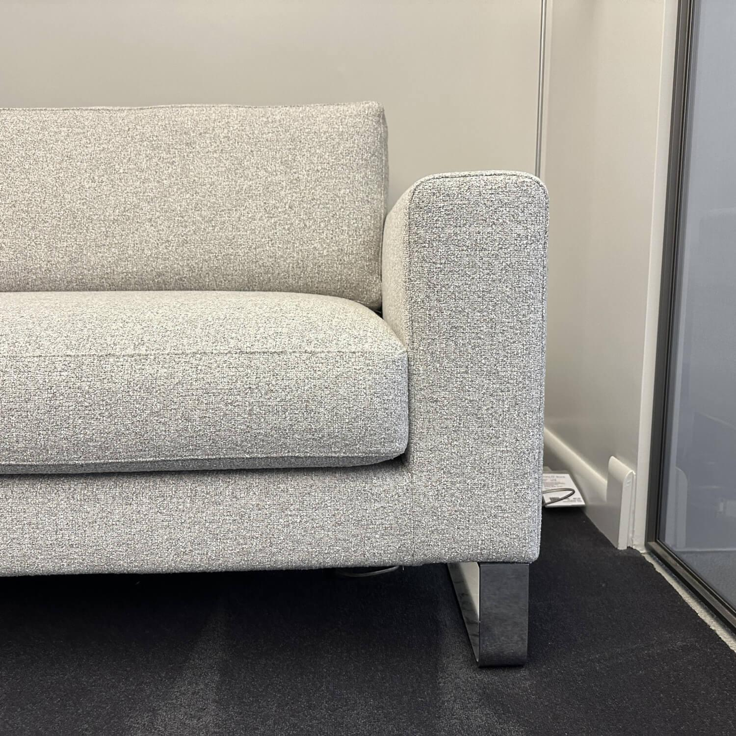 IP Design - Sofa Jon Edwards Stoff Alice IP1750-171 Grau Metallkufe Glanz Chrom - 2