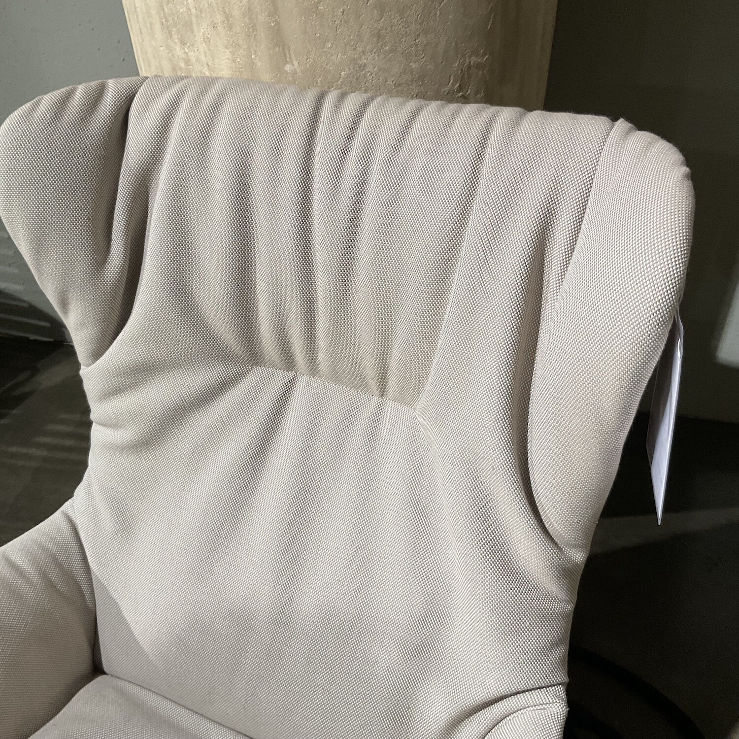 Freifrau - Hängesessel Leya Wingback Swingseat Innen Stoff Novum Cocos Beige Außen Leder Opium Cognac Braun - 3
