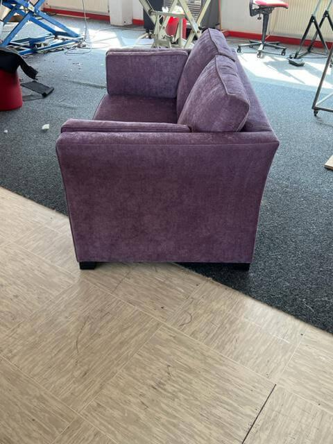 Pol 74 - Schlafsofa Monza Stoff Fifty Fifty Lila Füße Holz Schwarz - 2
