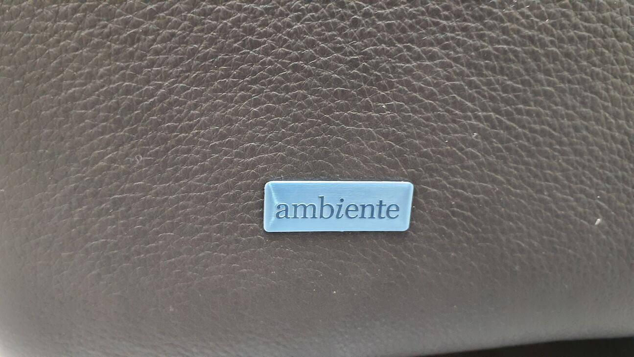 Ambiente - Sofa 1456 Leder Mariposa Onyx Schwarz Füße Metall Anthrazit - 2