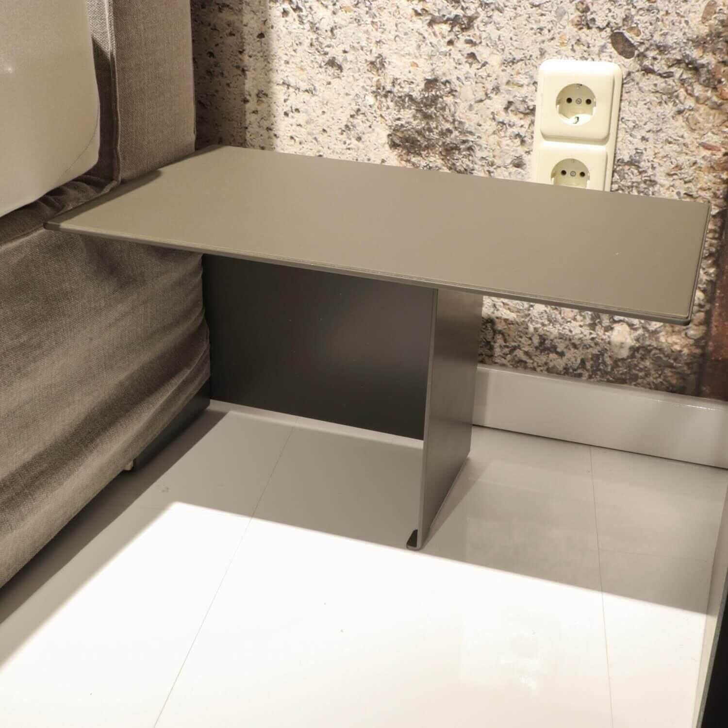 Schramm - Pure Ell Mit 2 Nachttischen Stoff PG 2 Clara 820 Stone Füße ZF10 Schwarz - 6