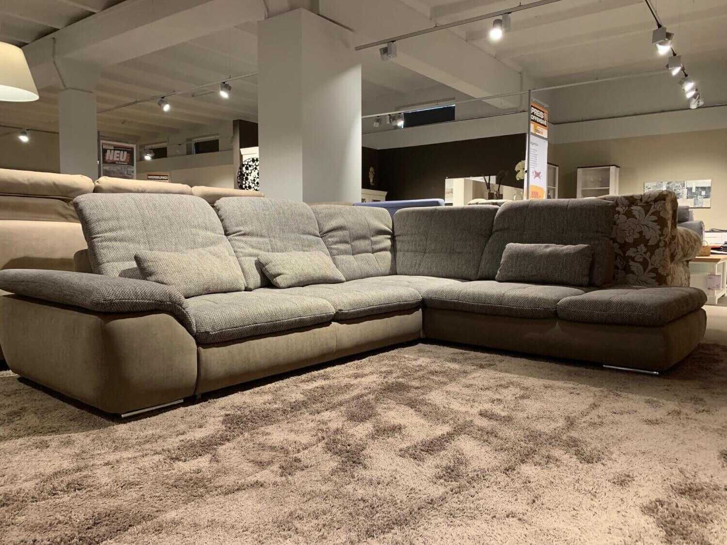 Megapol - Ecksofa Imago Stoff Braun mit Bettkasten - 2