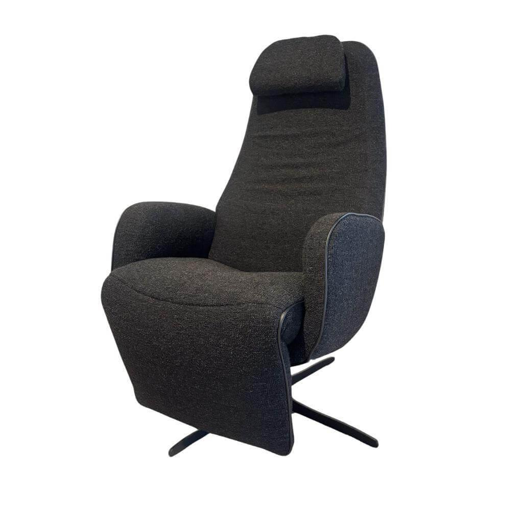 Jori - Relaxsessel Cosy Ghost Mono-Move Medium Stoff Lamm C0100 (F1b) Dunkelgrau Schwarz Sternfuß Metall Schwarz Pulverbeschichtet - 1