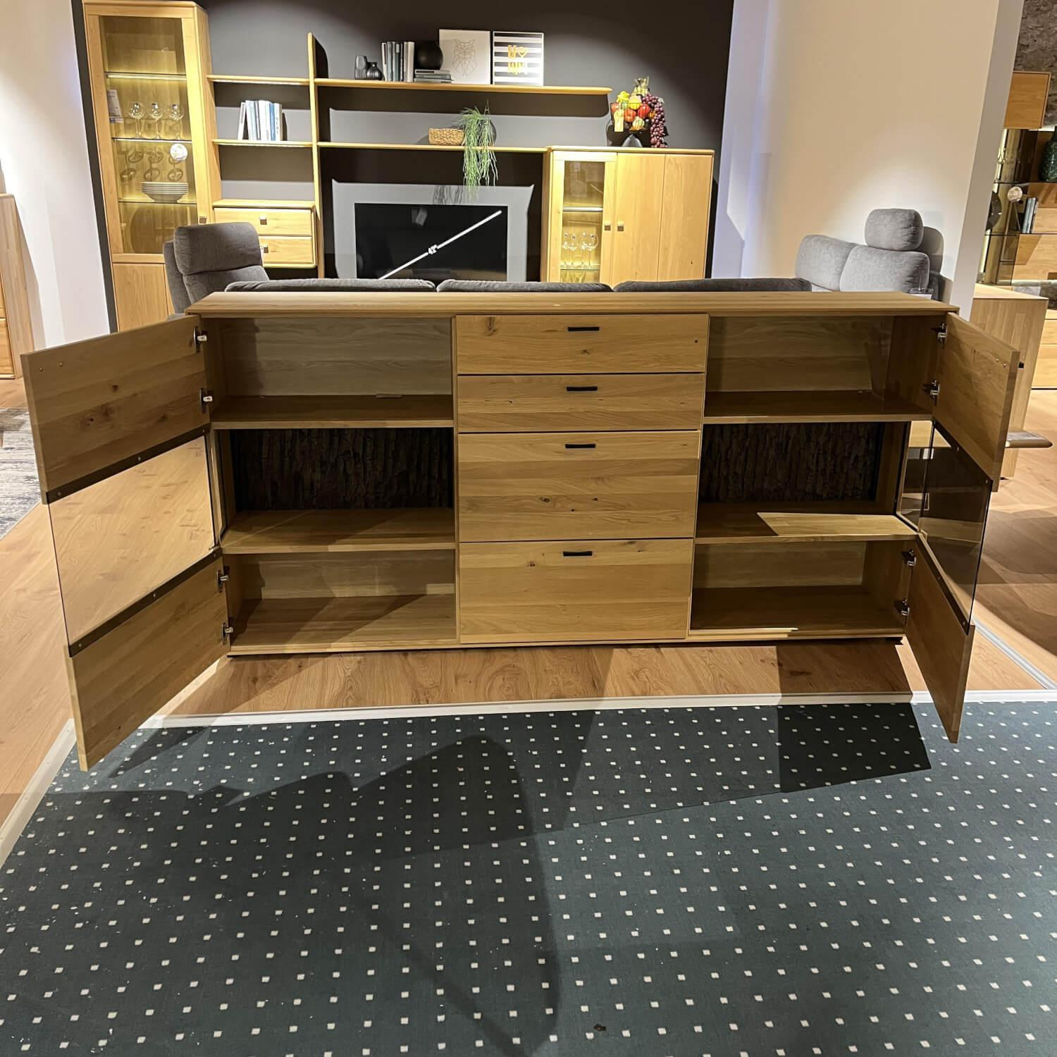 Wöstmann - Sideboard Valmondo Menora Plus Europäische Wildeiche Massiv Mit Beleuchtung - 4
