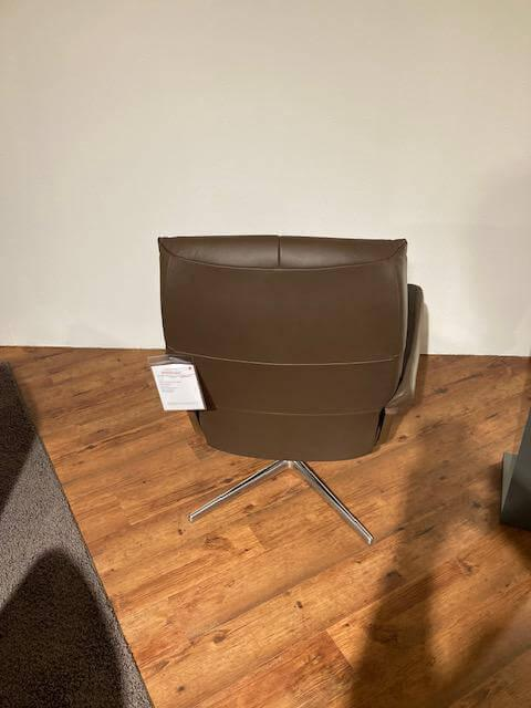 Stressless - Sessel David Cross Bezug Leder Paloma 094  Espresso 09433 Braun Füße Metall Inklusive Hocker - 8