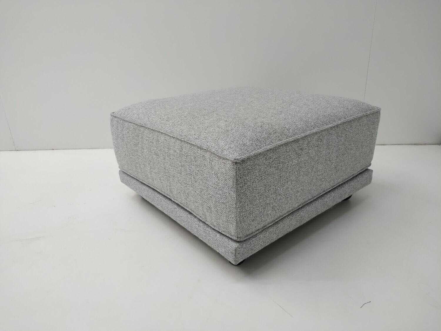 IP Design - Sessel Cube Lounge Stoff Mara Grau mit Hocker - 12