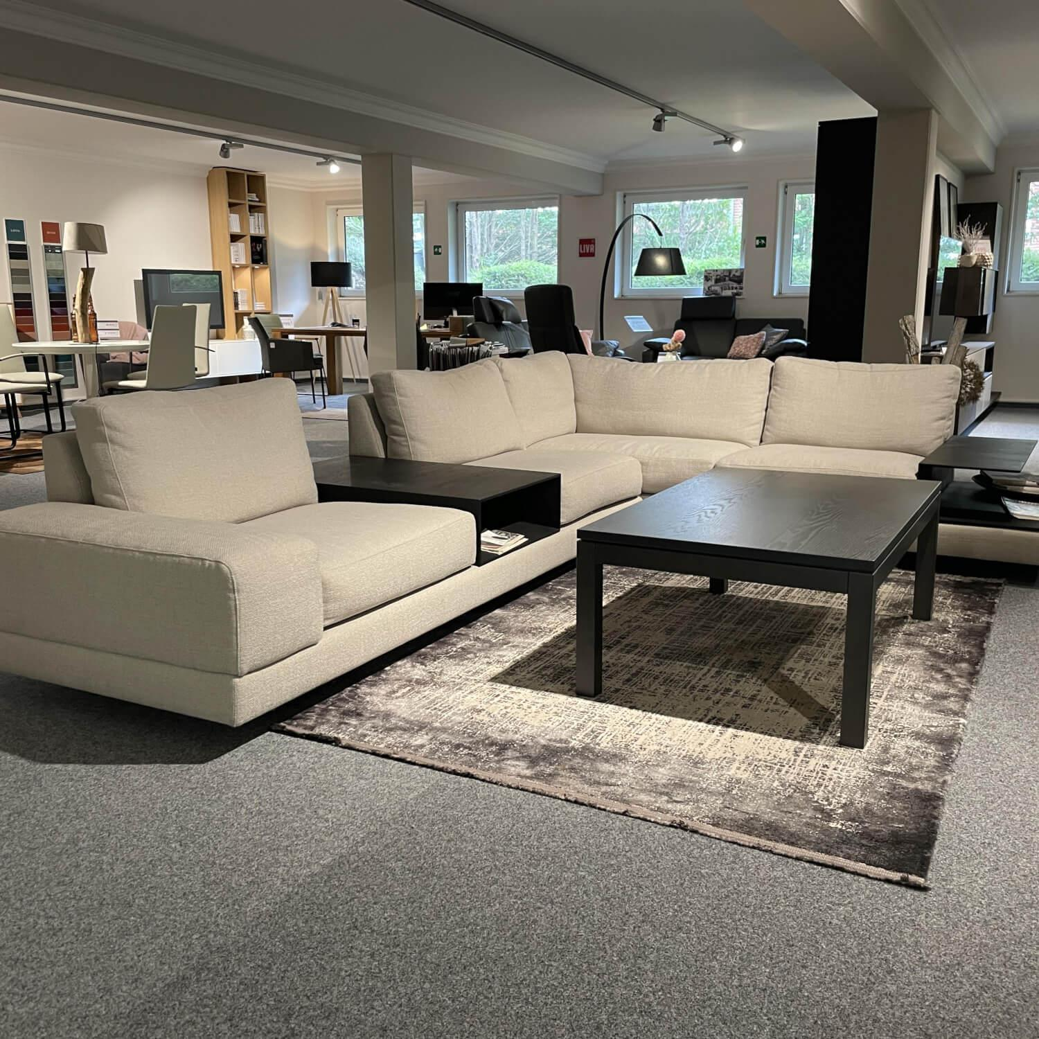 Violetta - Sofa Andria Stoff 30 Fjord 86 Sahara Mit Mittelablage Aus Holz - 4